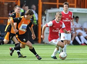 Images Dated 17th July 2010: Jack Wilshere (Arsenal) Mark Hughes (Barnet). Barnet 0: 4 Arsenal, Pre season friendly
