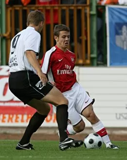 Images Dated 24th July 2008: Jack Wilshere (Arsenal) Marton Oross (Szombathely)