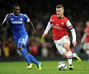 Jack Wilshere (Arsenal) Michael Essien (Chelsea). Arsenal 0: 2 Chelsea. Capital One Cup 4th Round