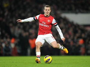 Arsenal V West Ham United 2012-13 Prints: Jack Wilshere: Arsenal Midfielder in Action