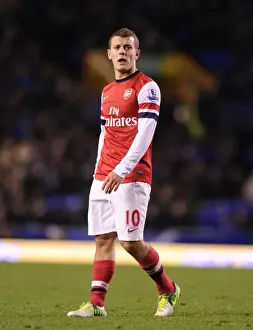 Everton V Arsenal 2012-13 Prints: Jack Wilshere: Arsenal Midfielder in Action during Premier League 2012-13 Match against Everton