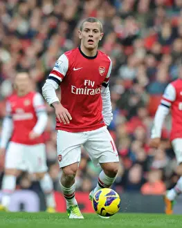 Jack Wilshere: Arsenal Midfielder in Action against Queens Park Rangers, Premier League 2012-13
