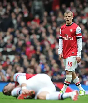 Jack Wilshere: Arsenal Midfielder in Action against Queens Park Rangers, Premier League 2012-13