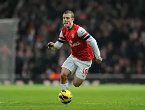 Arsenal V West Ham United 2012-13 Prints: Jack Wilshere: Arsenal Midfielder in Action Against West Ham United