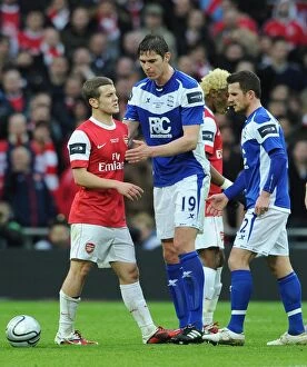 Images Dated 27th February 2011: Jack Wilshere (Arsenal) Nikola Zigic and Barry Ferguson (Birmingham). Arsenal 1