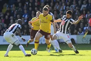 Images Dated 19th March 2011: Jack Wilshere (Arsenal) Paul Scharner and Youssouf Mulumbu (WBA). West Bromwich Albion 2