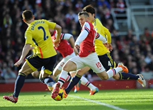 Jack Wilshere (Arsenal) Phil Bardsley (Sunderland). Arsenal 4:1 Sunderland. Barclays Premier League Jack Wilshere (Arsenal) Phil Bardsley (Sunderland). Arsenal 4:1 Sunderland. Barclays Premier League