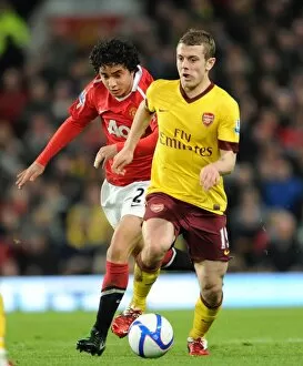 Images Dated 12th March 2011: Jack Wilshere (Arsenal) Rafael da Silva (Man Utd). Manchester United 2: 0 Arsenal