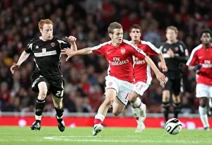 Images Dated 23rd September 2008: Jack Wilshere (Arsenal) Stephen Quinn (Shef Utd)