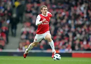 Arsenal V Sunderland 2010-11 Prints: Jack Wilshere at Arsenal's Emirates Stadium during the 0-0 draw against Sunderland in the Barclays Premier League