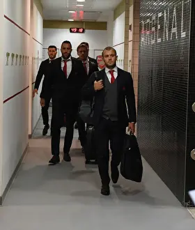 Jack Wilshere in Arsenal's Home Changing Room before Arsenal v West Bromwich Albion, Premier League 2017-18
