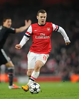 Arsenal V Bayern Munich 2012-13 Prints: Jack Wilshere: Arsenal's Midfield Maestro in Action against Bayern Munich