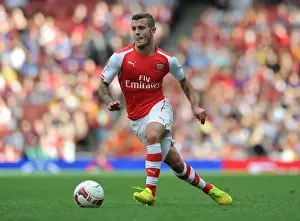 Arsenal V Benfica 2014-15 Prints: Jack Wilshere: Arsenal's Midfield Maestro in Action against Benfica at Emirates Cup 2014