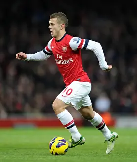 Arsenal V Swansea 2012-13 Prints: Jack Wilshere: Arsenal's Midfield Maestro in Action Against Swansea City