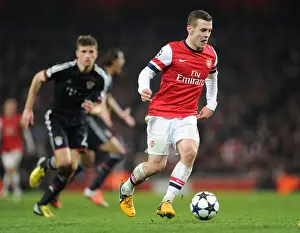 Arsenal V Bayern Munich 2012-13 Prints: Jack Wilshere: Arsenal's Midfield Maestro Faces Bayern Munich in the UEFA Champions League
