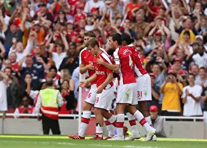 Jack Wilshere celebrates scoring his 2nd and Arsenals 3rd goal