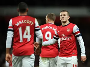 Jack Wilshere Celebrates Theo Walcott's Goal: Arsenal vs Newcastle United, Premier League 2012-13