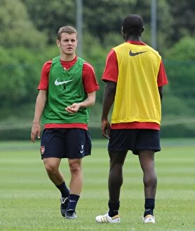 Images Dated 7th July 2010: Jack Wilshere and Emmanuel Frimpong (Arsenal). Arsenal Training Ground
