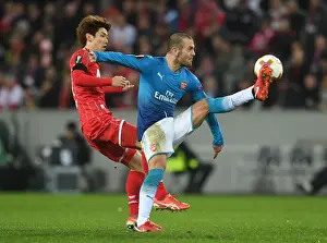 FC Koln V Arsenal 2017-18 Prints: Jack Wilshere Faces Off Against Yuya Osako in Europa League Clash