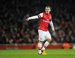 Arsenal V Swansea - FA Cup 3rd Rd Replay 2012-13 Prints: Jack Wilshere Focuses in Arsenal's FA Cup Replay Against Swansea City, 2013