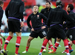 Manchester United V Arsenal 2012-13 Prints: Jack Wilshere Gears Up: Manchester United vs. Arsenal, Premier League 2012-13