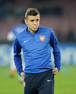 Napoli V Arsenal 2013-14 Prints: Jack Wilshere Gears Up: Napoli vs Arsenal, UEFA Champions League, 2013