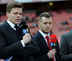 Arsenal V Hull City - FA Cup 2015-16 Prints: Jack Wilshere and Jake Humphrey: Pre-Match Interview before Arsenal vs Hull City FA Cup Clash
