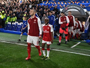 Chelsea V Arsenal - Carabao Cup 1/2 Final 1st Leg 2017-18 Prints: Jack Wilshere Leads Arsenal in Carabao Cup Semi-Final Showdown against Chelsea