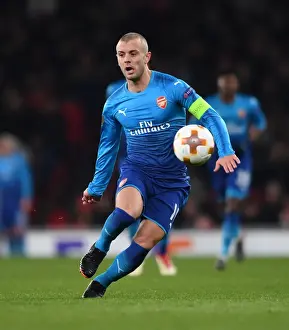 Arsenal V Östersunds FK 2017-18 Prints: Jack Wilshere Leads Arsenal in Europa League Clash against Östersunds FK