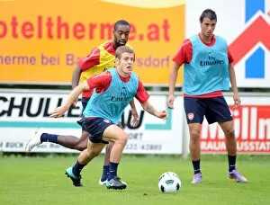 Images Dated 26th July 2010: Jack Wilshere and Marouane Chamakh (Arsenal). Arsenal Training Camp, Bad Waltersdorf