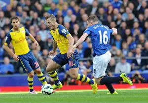 Everton V Arsenal 2014/15 Prints: Jack Wilshere Outmaneuvers James McCarthy: Everton vs Arsenal, Premier League 2014/15