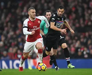 Arsenal V Crystal Palace 2017-18 Prints: Jack Wilshere Outmaneuvers Luca Milivojevic: Arsenal vs Crystal Palace
