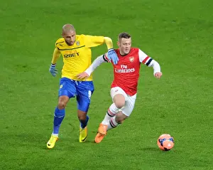 Arsenal V Coventry City - FA Cup 4th Rd 2013-14 Prints: Jack Wilshere Outpaces Leon Clarke: Arsenal vs Coventry City, FA Cup Fourth Round