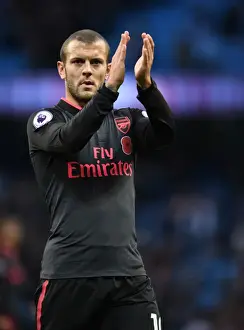 Manchester City V Arsenal 2017-18 Prints: Jack Wilshere Salutes Arsenal Fans: Manchester City vs Arsenal, Premier League 2017-18