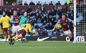 Aston Villa V Arsenal 2010-11 Prints: Jack Wilshere Scores Arsenal's Fourth Goal: Aston Villa 2-4 Arsenal