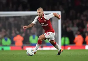 Arsenal V Doncaster Rovers - Carabao Cup 2017-18 Prints: Jack Wilshere Scores the Game-Winning Goal: Arsenal Advances in Carabao Cup against Doncaster