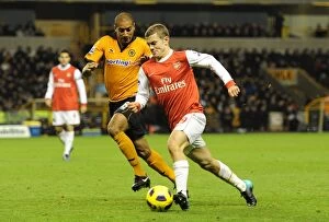 Wolverhampton Wanderers v Arsenal 2010-11 Collection: Jack Wilshere Shines as Arsenal Tops Wolverhampton Wanderers 2-0 in Premier League