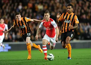 Jack Wilshere Splits Hull City's Defense: Arsenal's Midfield Maestro in Action (2014/15 Premier League)