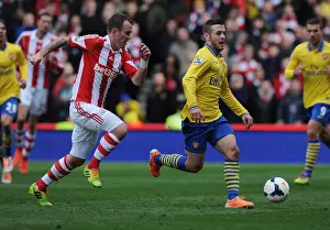 Jack Wilshere Surges Past Glenn Whelan: Stoke City vs. Arsenal, Premier League 2013-14