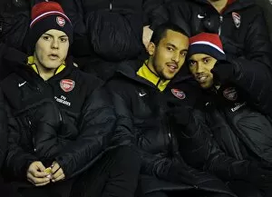 Images Dated 29th December 2010: Jack Wilshere, Theo Walcott and Gael Clichy (Arsenal). Wigan Athletic 2: 2 Arsenal