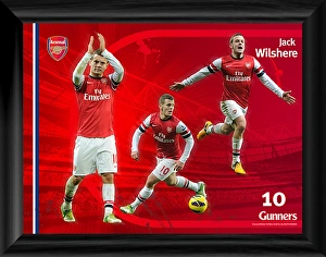Images Dated 10th September 2013: Jack Wilshere Triple Framed Desktop Photograph
