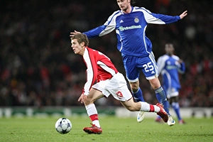 Arsenal V Dynamo Kyiv 2008-9 Prints: Jack Wilshere vs Artem Milevskiy: Arsenal's Win Over Dynamo Kyiv in UEFA Champions League Group G (November 2008)