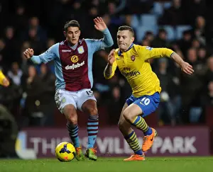 Jack Wilshere vs. Ashley Westwood: Battle in the Midfield - Aston Villa vs. Arsenal, Premier League 2013-14