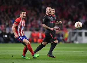 Atletico Madrid V Arsenal 2017-18 Prints: Jack Wilshere vs. Gabi: Battle in the Europa League Semi-Final