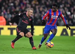 Crystal Palace V Arsenal 2017-18 Prints: Jack Wilshere vs. Jeffrey Schlupp: Battle in the Midfield - Crystal Palace vs