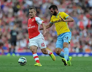 Arsenal V Crystal Palace 2014/15 Prints: Jack Wilshere vs Joe Ledley: Battle in the Midfield - Arsenal vs Crystal Palace