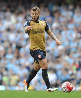 Manchester City V Arsenal 2105-16 Prints: Jack Wilshere vs Manchester City: Arsenal's Midfield Maestro Takes on Premier League Rivals in Showdown (May 2016)