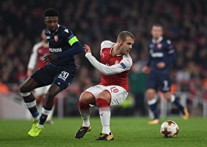 Arsenal V Red Star Belgrade 2017-18 Prints: Jack Wilshere vs. Mitchell Donald: Arsenal FC vs
