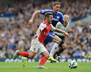 Chelsea V Arsenal 2014-15 Prints: Jack Wilshere vs. Nemanja Matic: Battle in the Midfield - Chelsea vs