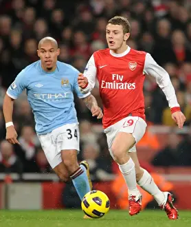 Jack Wilshere vs. Nigel De Jong: A Battle of Midfield Titans at Emirates Stadium (Arsenal 0:0 Manchester City, Barclays Premier League)